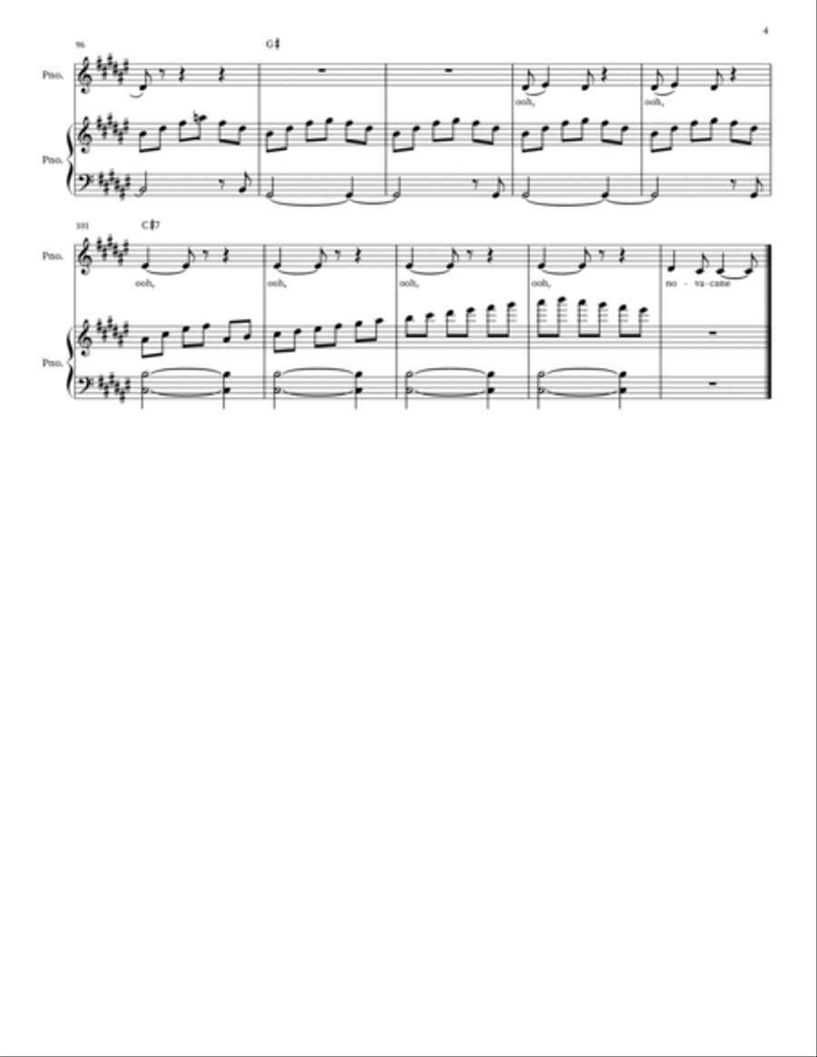 Jane Novacane Jane Novacane Piano, Vocal scores gallery preview page 4