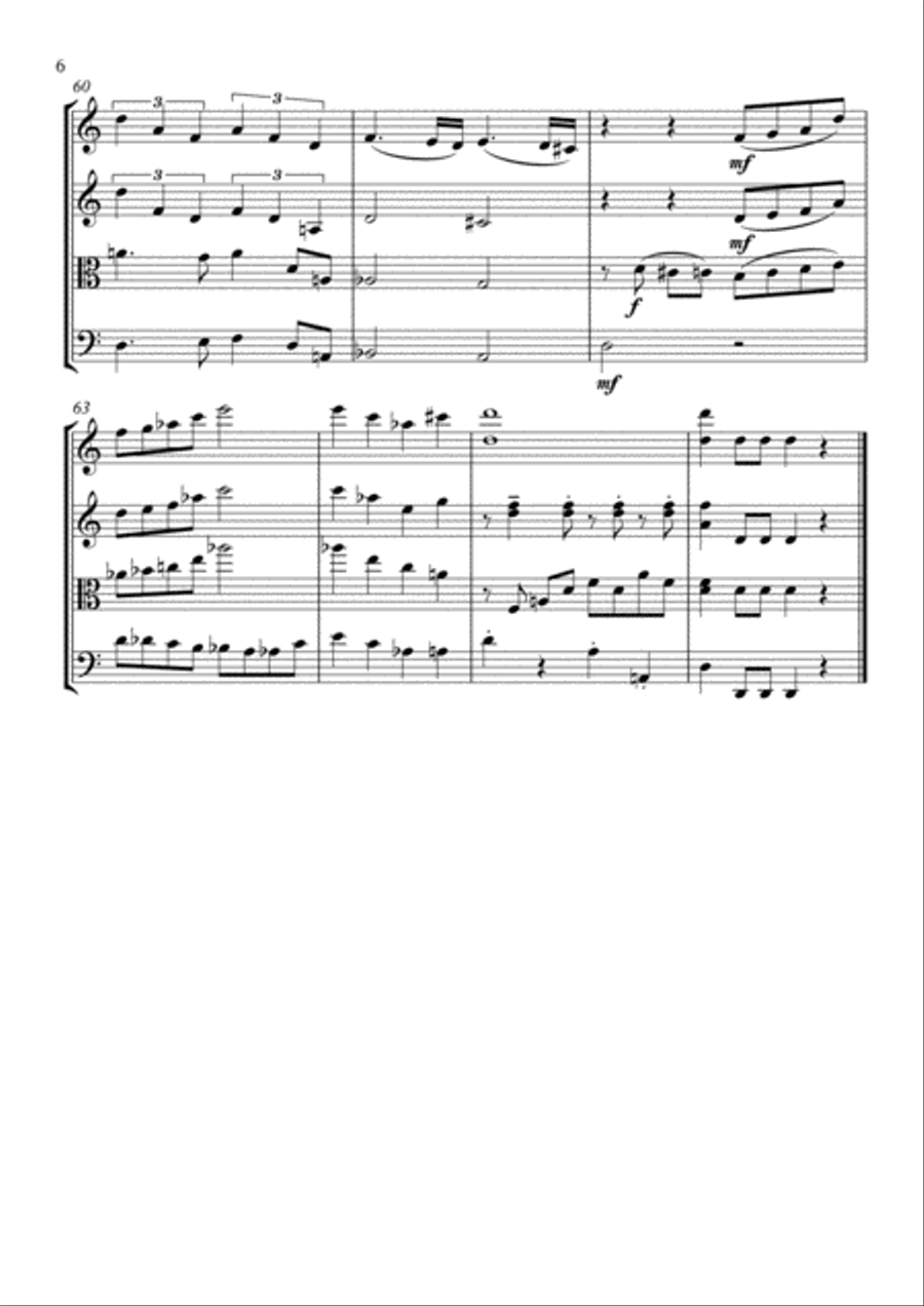 Besame Mucho (Kiss Me Much) String Quartet scores gallery preview page 6