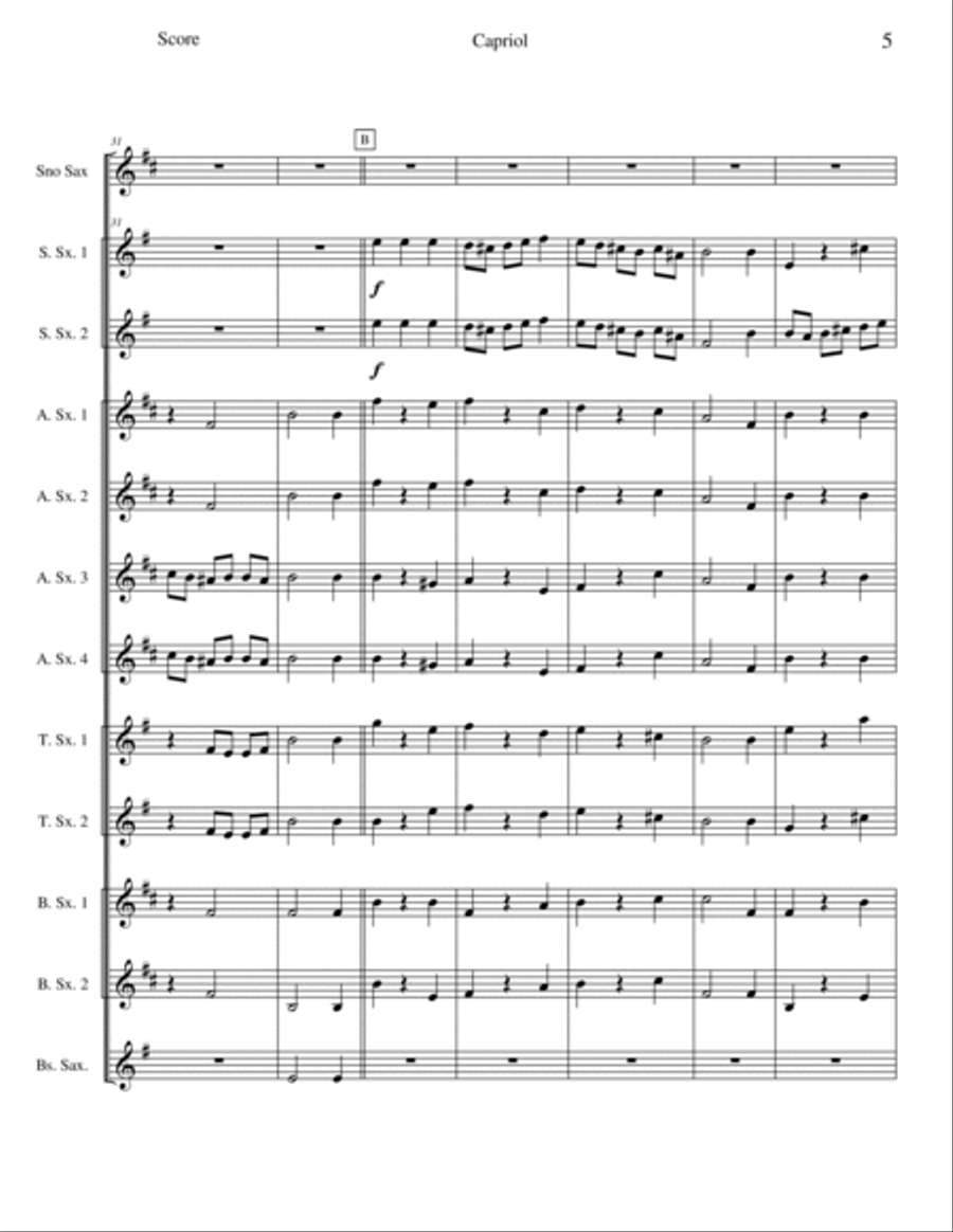 Capriol Suite Woodwind Ensemble scores gallery preview page 5