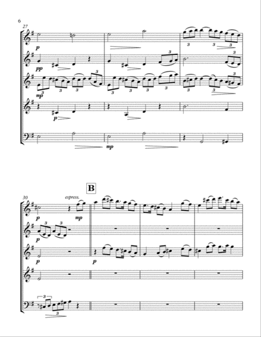Allegro Pasticcio Woodwind Quintet scores gallery preview page 6