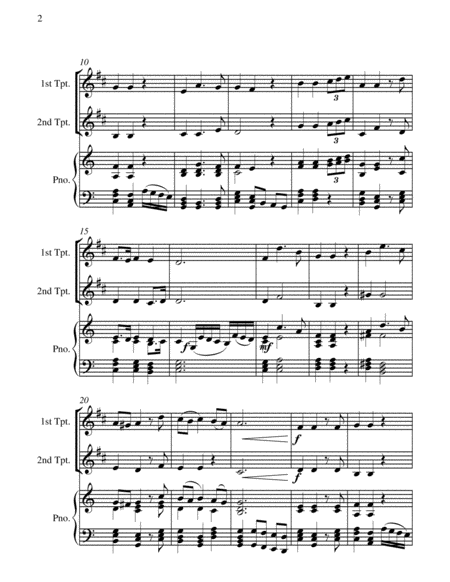 Lascia Ch'io Pianga - From Opera 'Rinaldo' - G.F. Handel ( 2 B Flat Trumpets and Piano) image number null