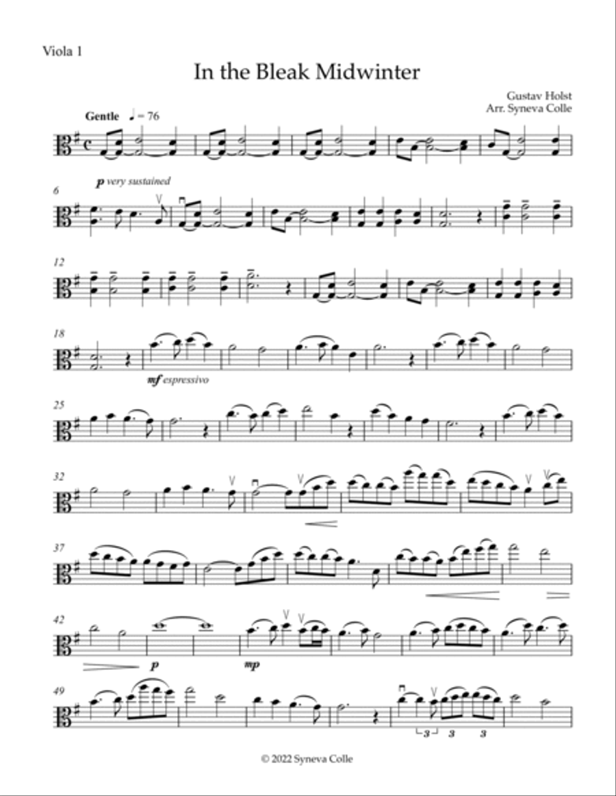 In the Bleak Midwinter In the Bleak Midwinter String Duet scores gallery preview page 4