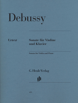 Book cover for Debussy - Sonata G Min Violin/Piano Urtext