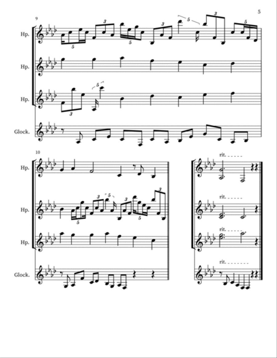 Z 149 for 3 harps glockenspiel Glockenspiel scores gallery preview page 5