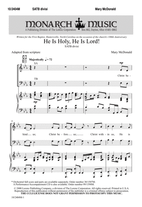Book cover for He Is Holy, He Is Lord!