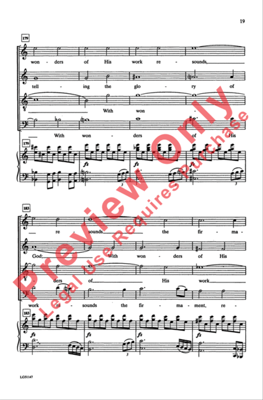 The Heavens Are Telling 4-Part scores gallery preview page 19