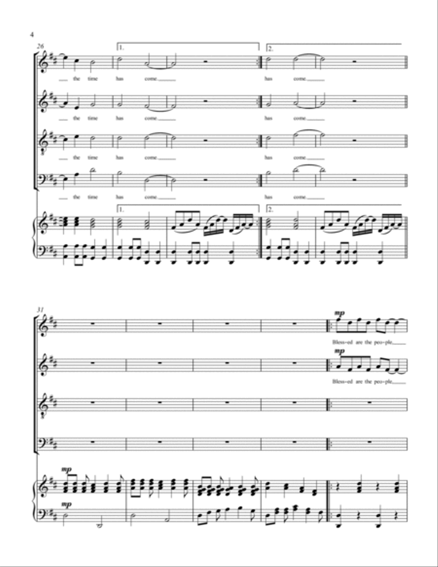 Songs From The Book of Revelation (Cantata for SATB choir and piano accompaniment) 4-Part scores gallery preview page 5