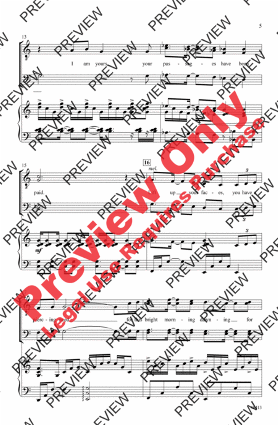 On the Pulse of Morning Men's Choir scores gallery preview page 5