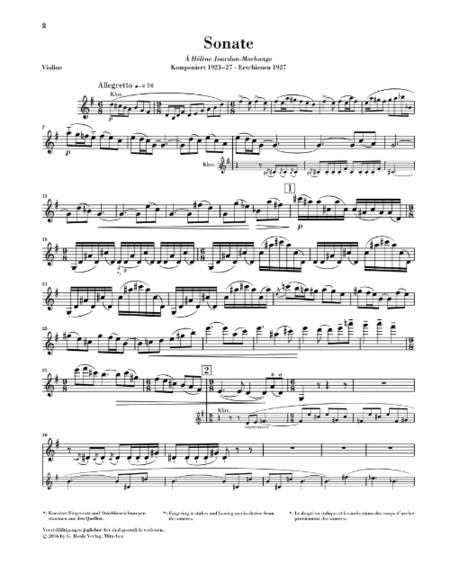 Violin Sonata In G Major