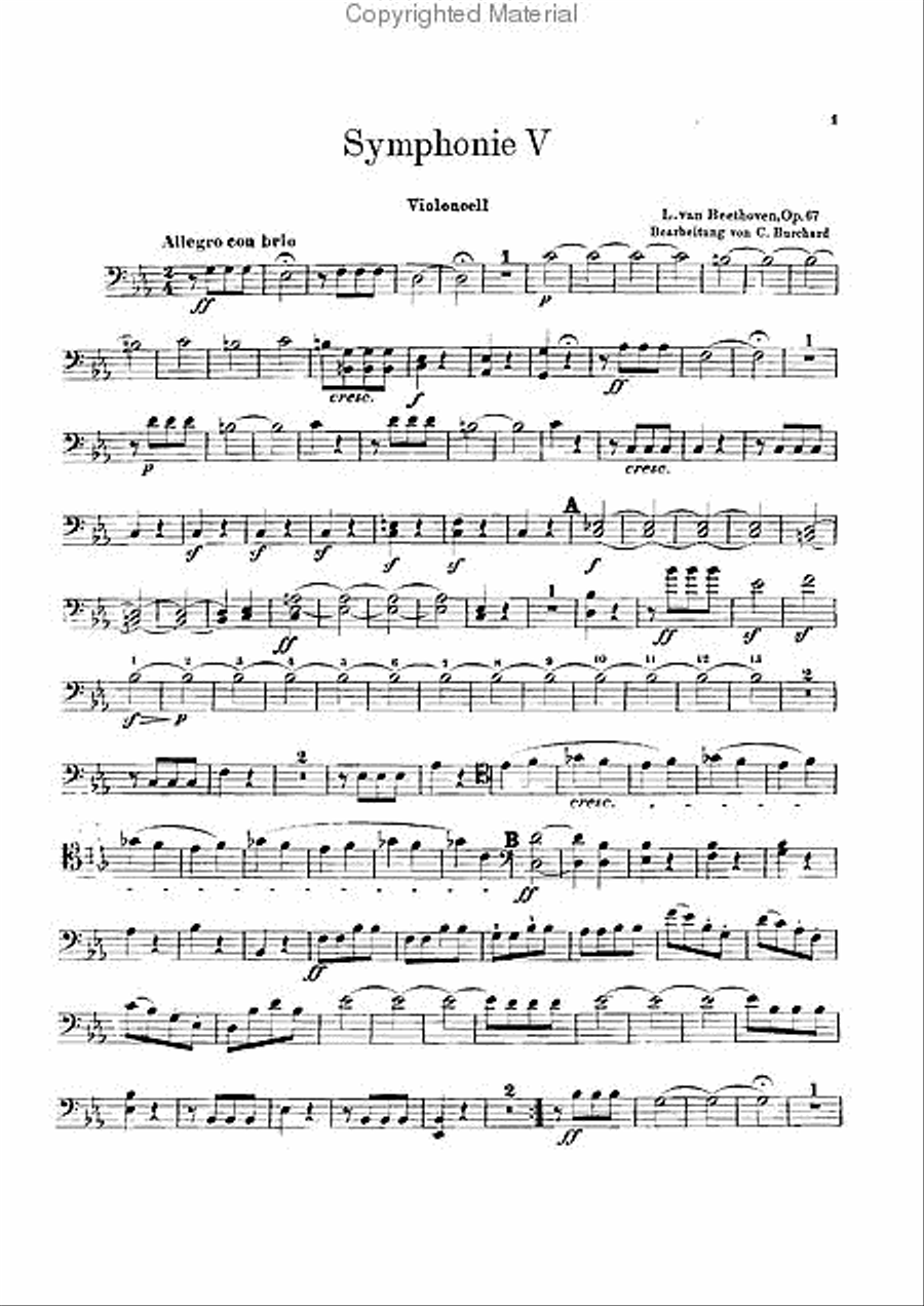 Fifth Symphony, Op. 67 Violin scores gallery preview page 5