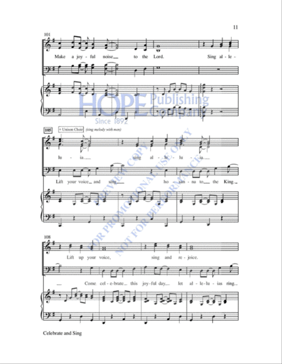 Celebrate and Sing 4-Part scores gallery preview page 12