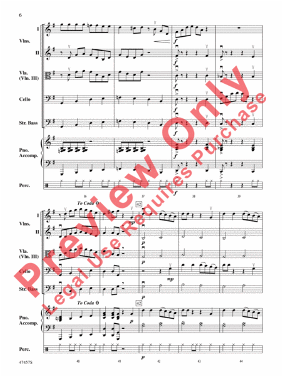 The 1812-Bar Blues String Orchestra scores gallery preview page 7