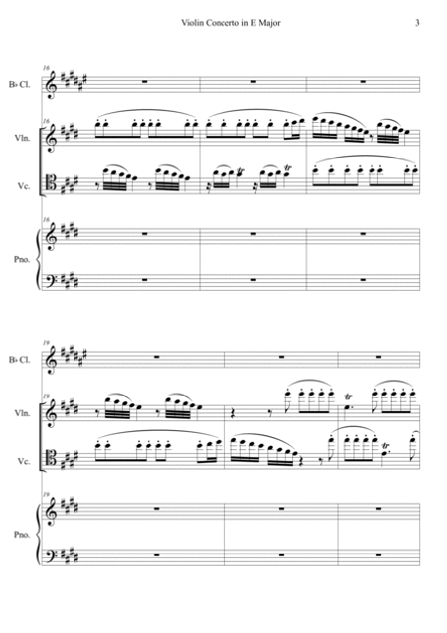 The Four Seasons Spring 1st Movement Clarinet scores gallery preview page 3