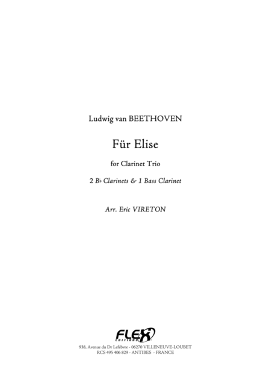 Fur Elise Clarinet Trio scores gallery preview page 1