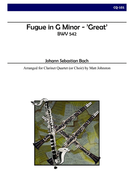 Fugue in G minor -- 'Great' for Clarinet Quartet image number null