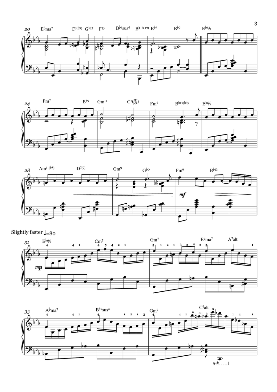Over The Rainbow Piano Solo scores gallery preview page 3