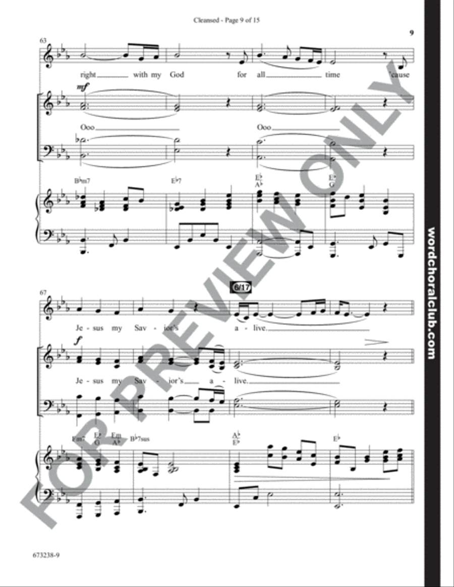 Cleansed - Anthem 4-Part scores gallery preview page 9