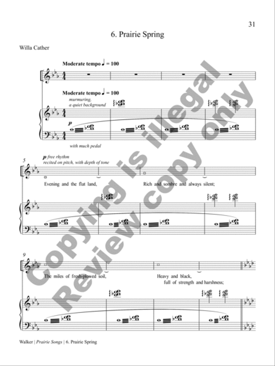 Prairie Songs Prairie Songs Soprano Voice scores gallery preview page 15