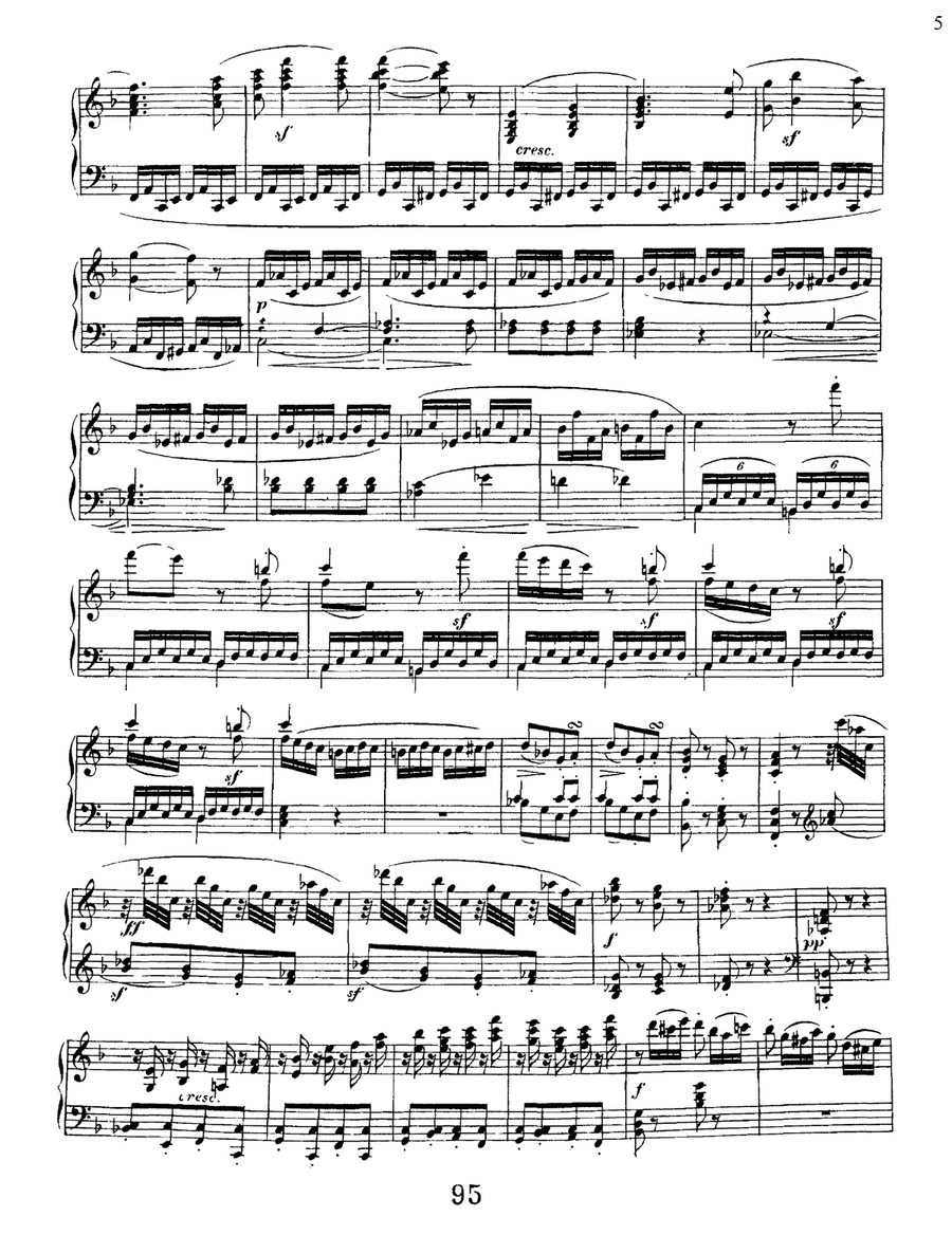 Sonata No. 6 In F Major, Op. 10, No. 2 Piano Solo scores gallery preview page 5