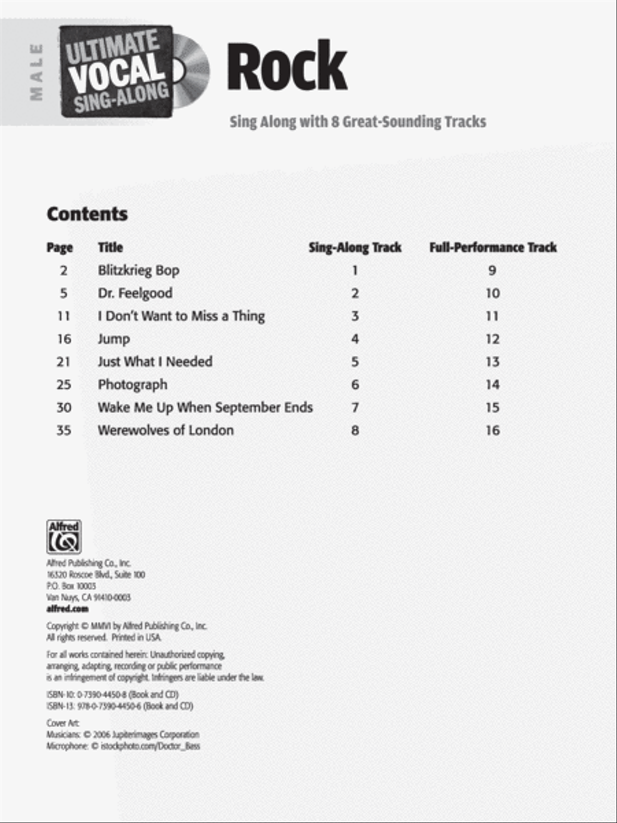 Ultimate Vocal Sing-Along: Rock (Male Voice) image number null