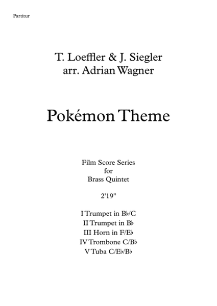 "Pokémon Theme" Brass Quintet arr. Adrian Wagner image number null