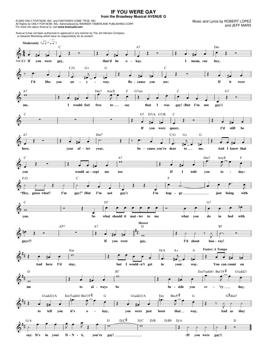If You Were Gay If You Were Gay Piano scores gallery preview page 1