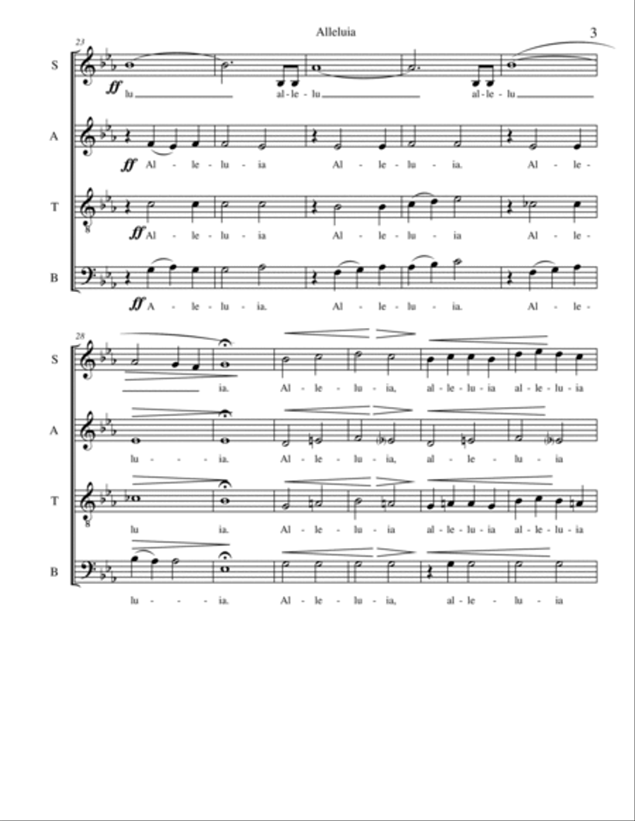Alleluia 4-Part scores gallery preview page 3