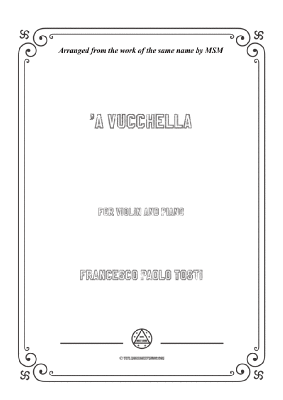 Tosti-'A Vucchella, for Violin and Piano Violin Solo scores gallery preview page 1