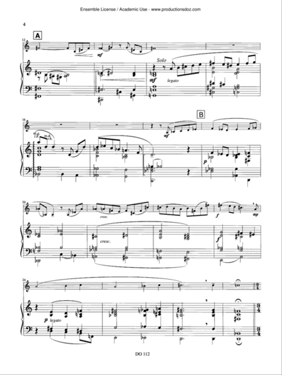 Nocturne Clarinet Solo scores gallery preview page 4