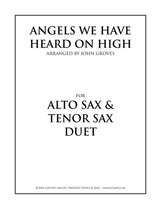 Book cover for Angels We Have Heard On High - Alto Sax & Tenor Sax Duet