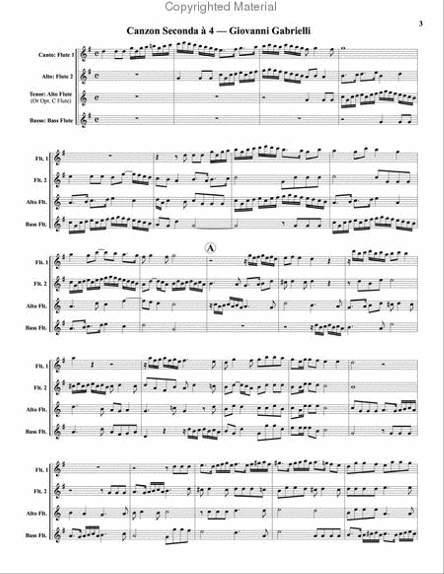 16 Canzoni Flute Quartet scores gallery preview page 4