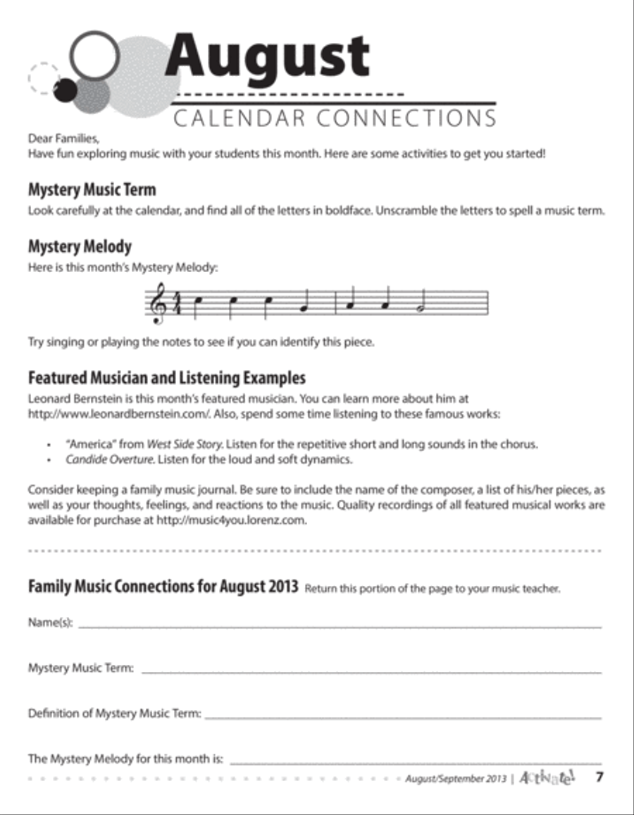 Activate! Aug/Sept 13 Unison Choir scores gallery preview page 2