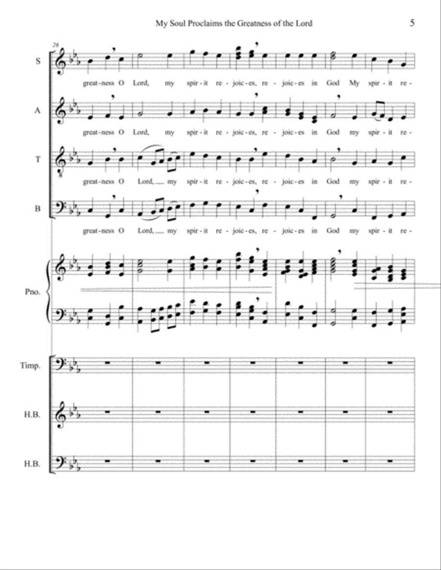 My soul Proclaims the Greatness of the Lord Choir scores gallery preview page 5