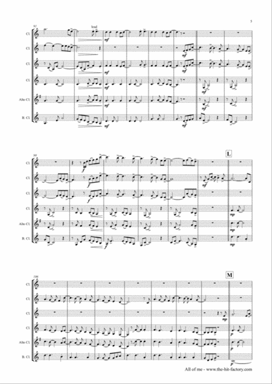 All Of Me Woodwind Ensemble scores gallery preview page 5