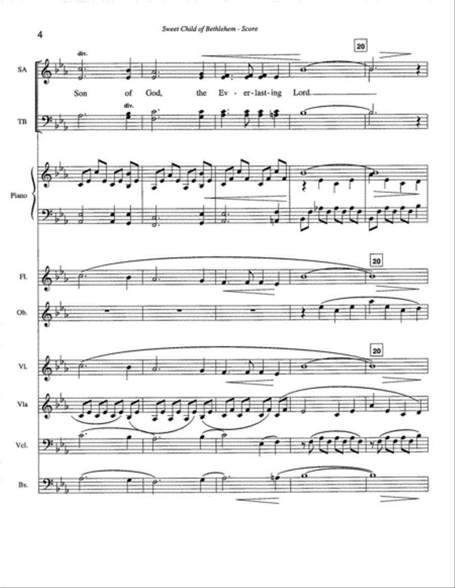 Sweet Child of Bethlehem Orchestra scores gallery preview page 5