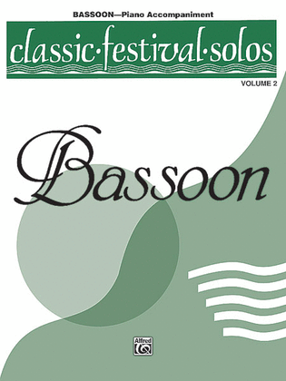 Book cover for Classic Festival Solos (Bassoon), Volume 2