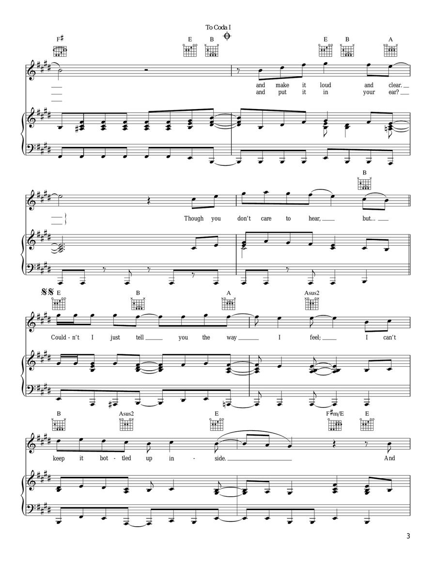 Couldn't I Just Tell You Piano, Vocal, Guitar scores gallery preview page 3