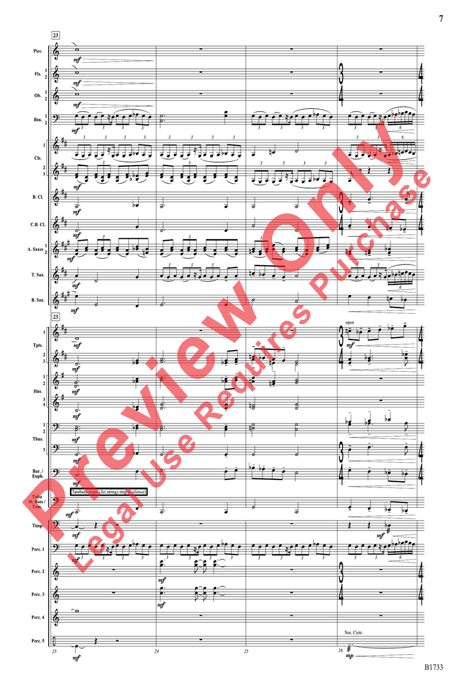 Homage to Bharat Concert Band scores gallery preview page 7