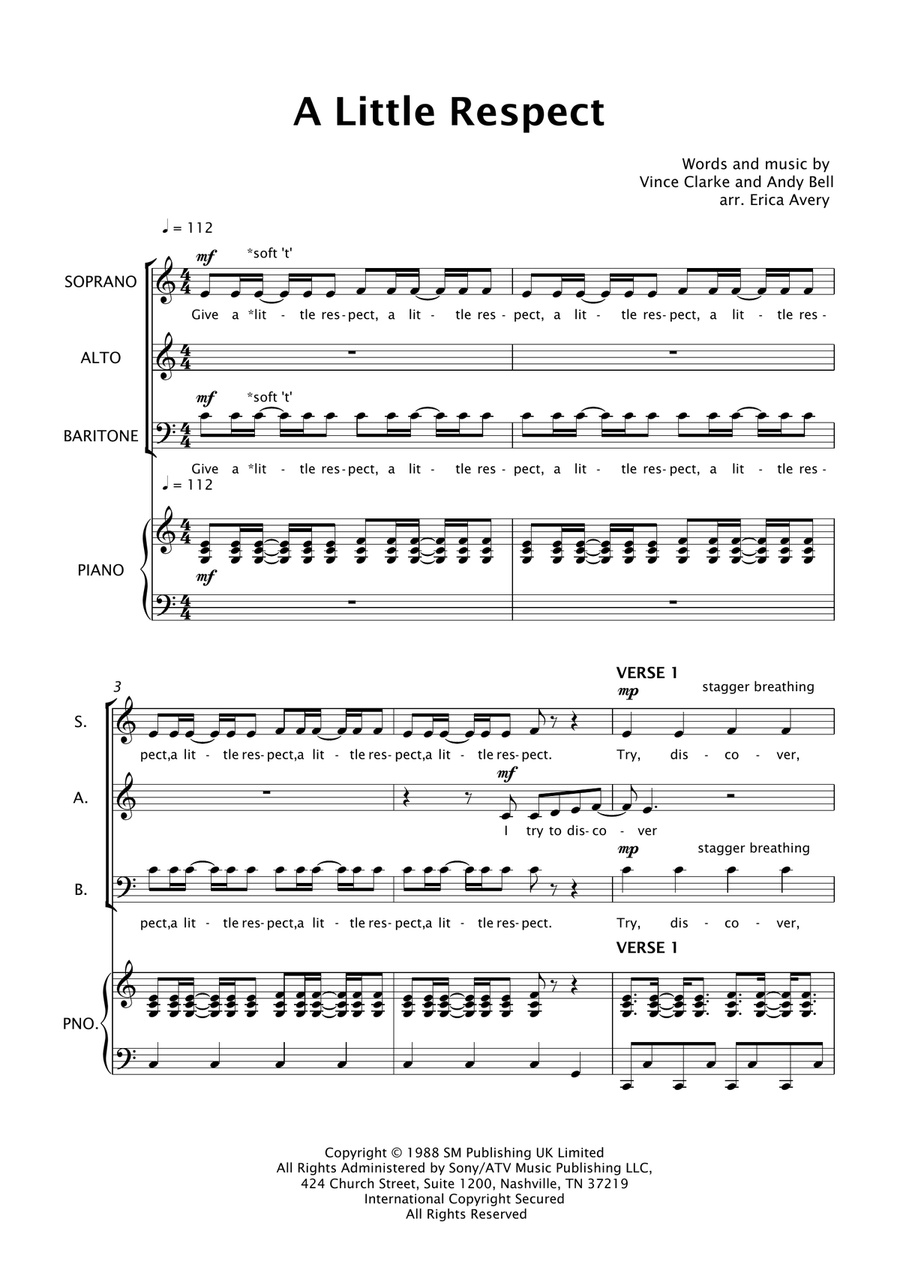 A Little Respect A Little Respect 3-Part scores gallery preview page 1