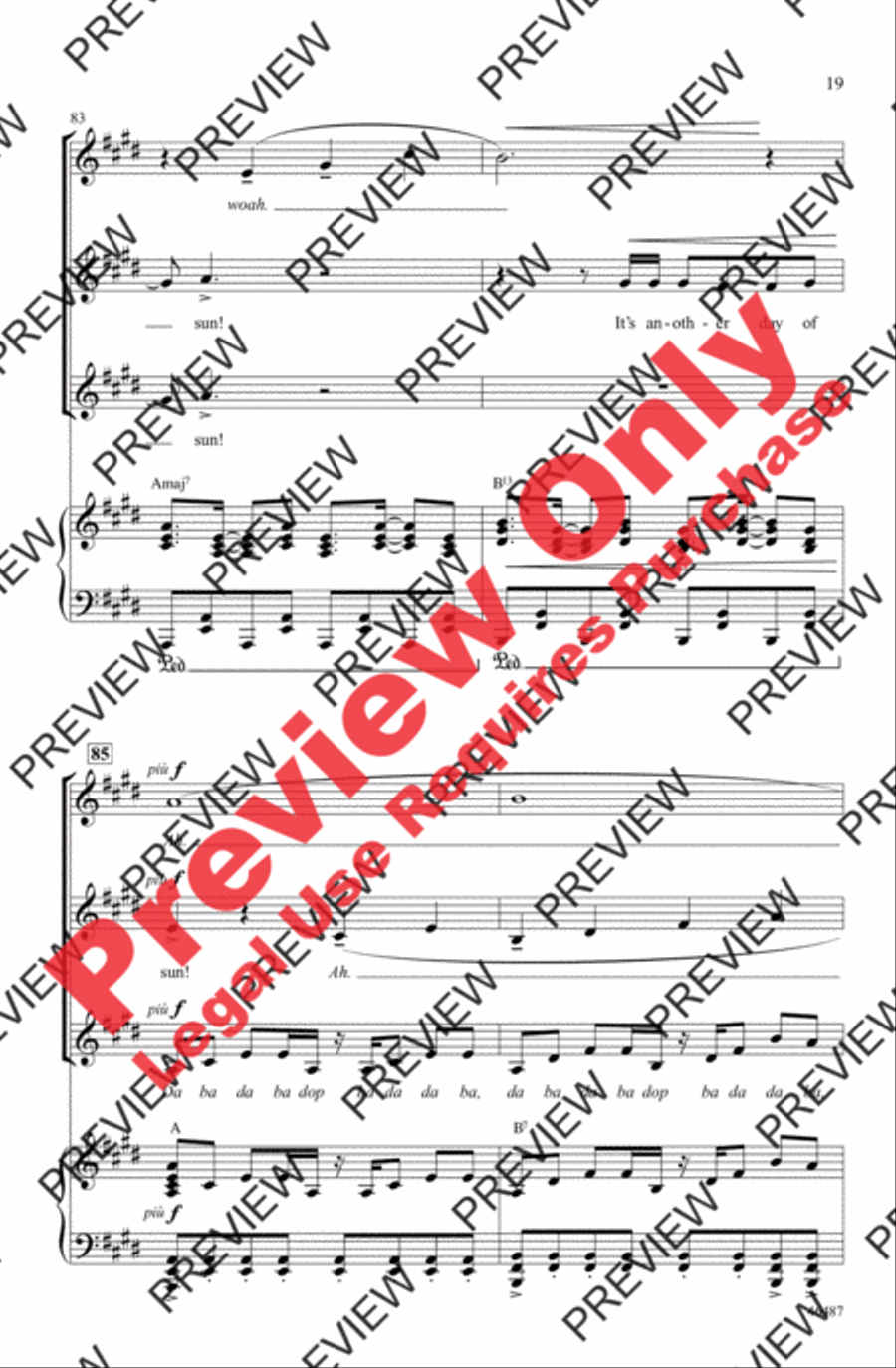 Another Day of Sun Women's Choir scores gallery preview page 19