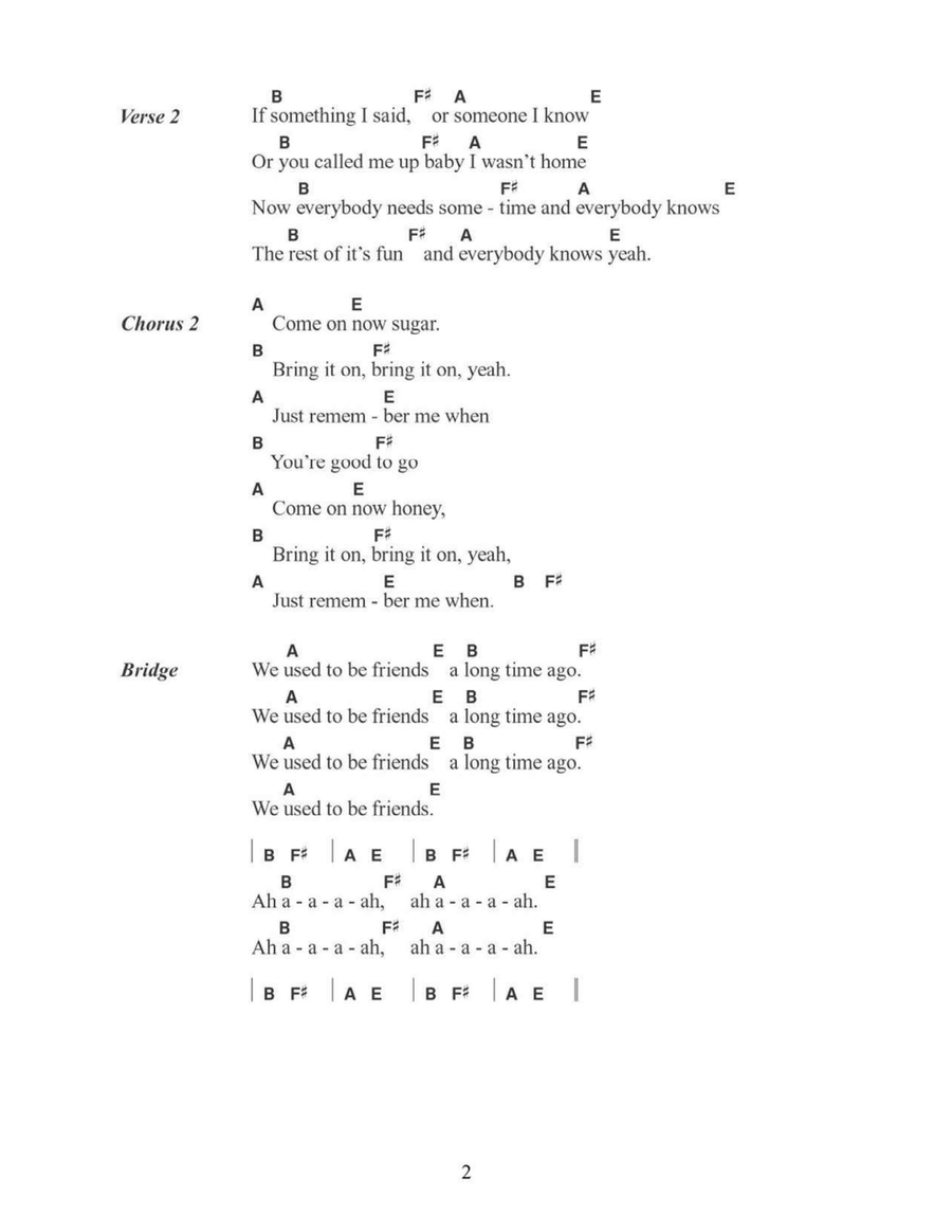 We Used To Be Friends We Used To Be Friends Easy Guitar scores gallery preview page 2