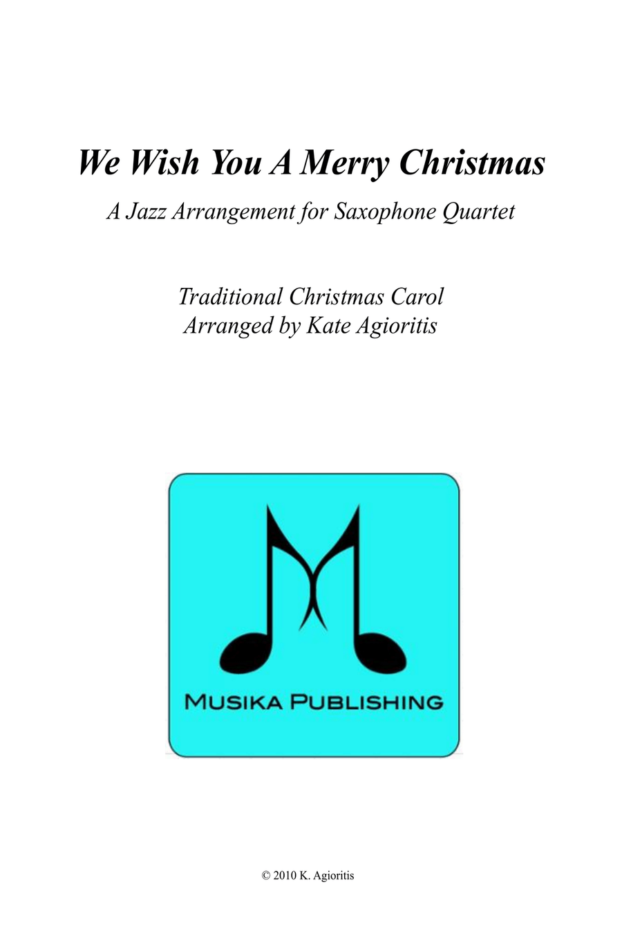 We Wish You A Merry Christmas - Jazz Carol for Saxophone Quartet Saxophone Quartet scores gallery preview page 4