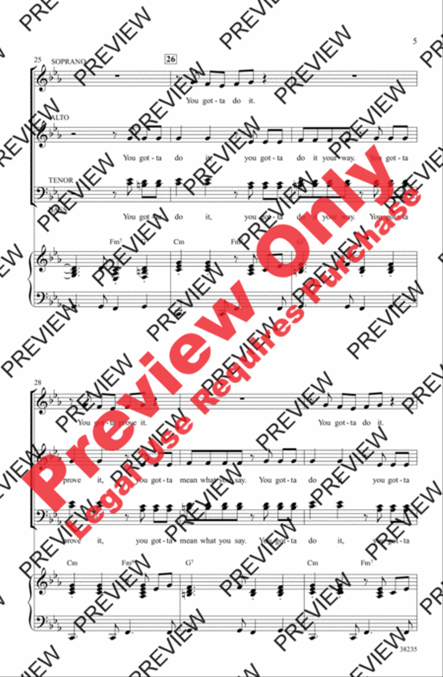 Let's Get Loud 4-Part scores gallery preview page 5