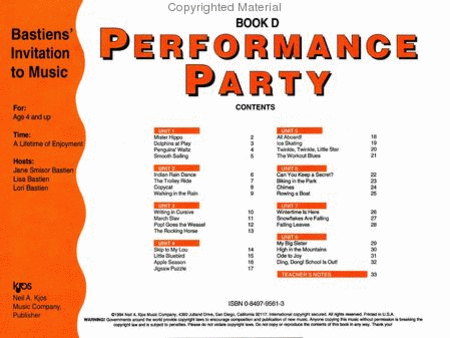 Performance Party, Book D