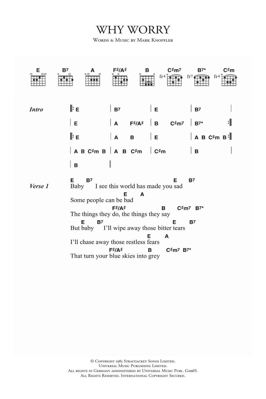 Why Worry Acoustic Guitar scores gallery preview page 1