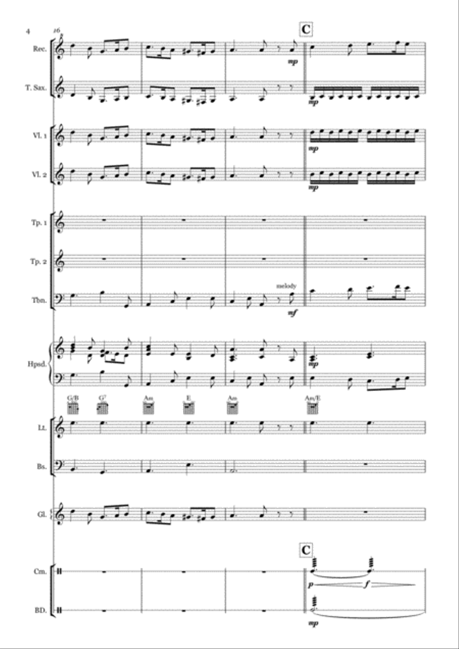 GREENSLEEVES for School Concert Band Concert Band scores gallery preview page 4