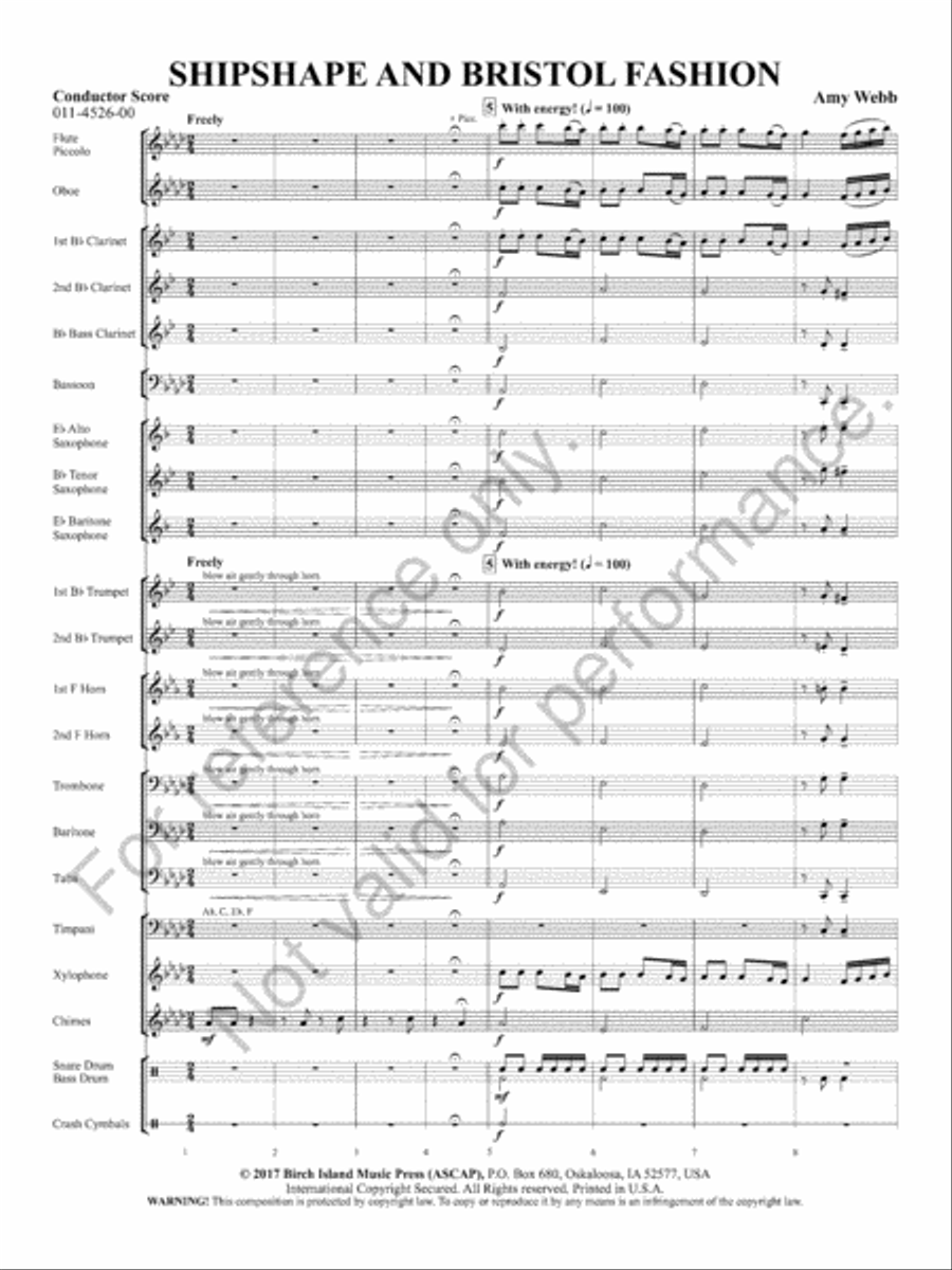 Shipshape And Bristol Fashion Concert Band scores gallery preview page 4
