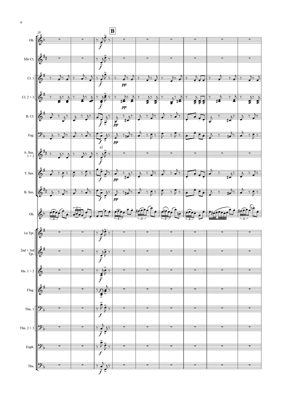 La favorita - A. Pasculli - Finale oboe concerto sobre temas de La Favorita de Donizetti (banda) win Concert Band scores gallery preview page 4