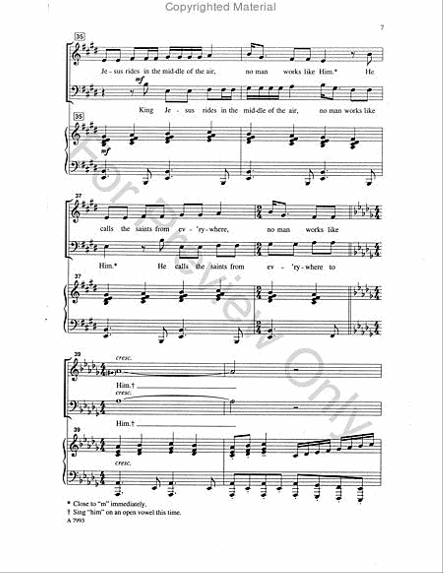 Ride On, King Jesus Ride On, King Jesus 4-Part scores gallery preview page 6