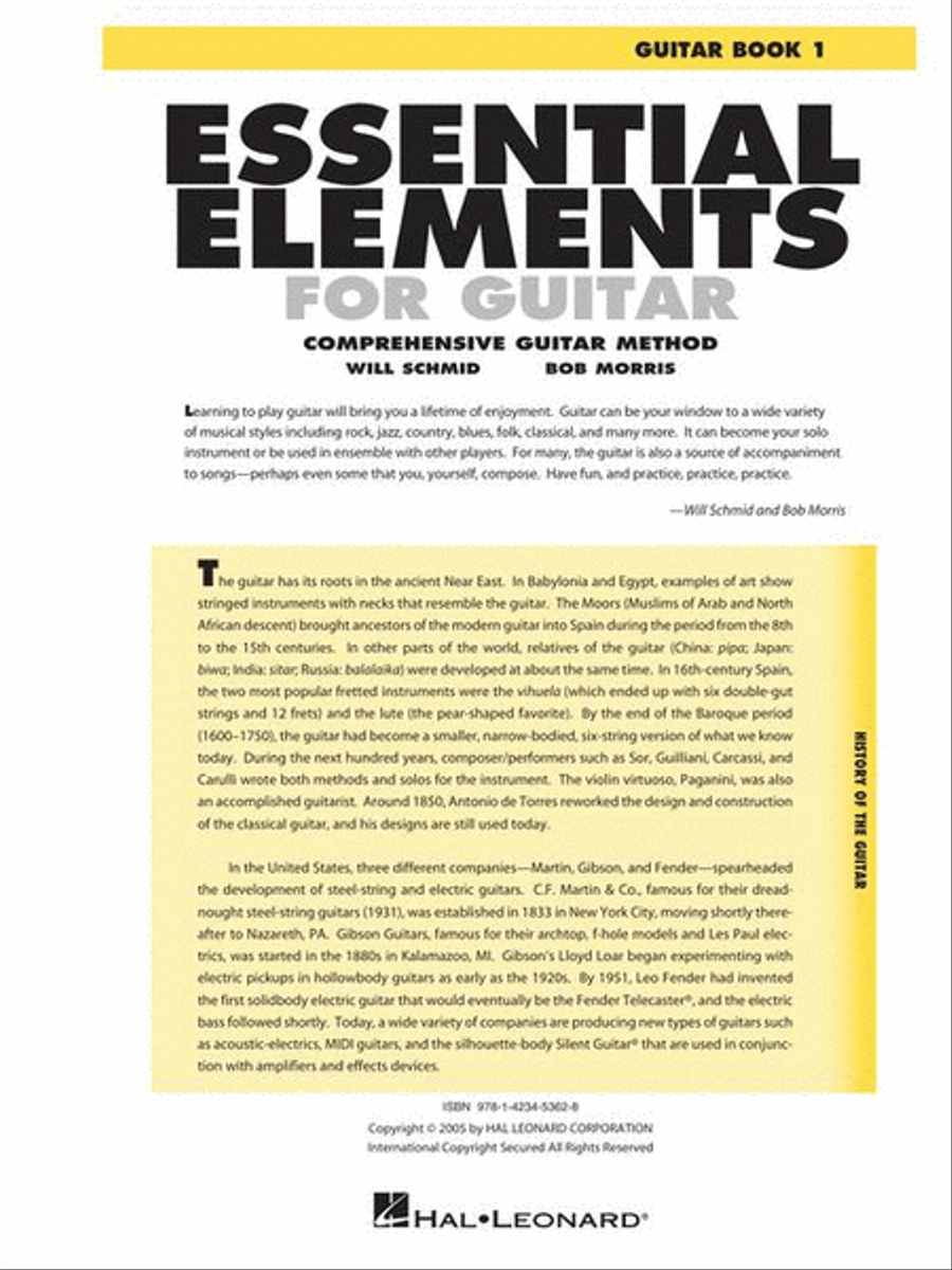 Essential Elements for Guitar – Book 1